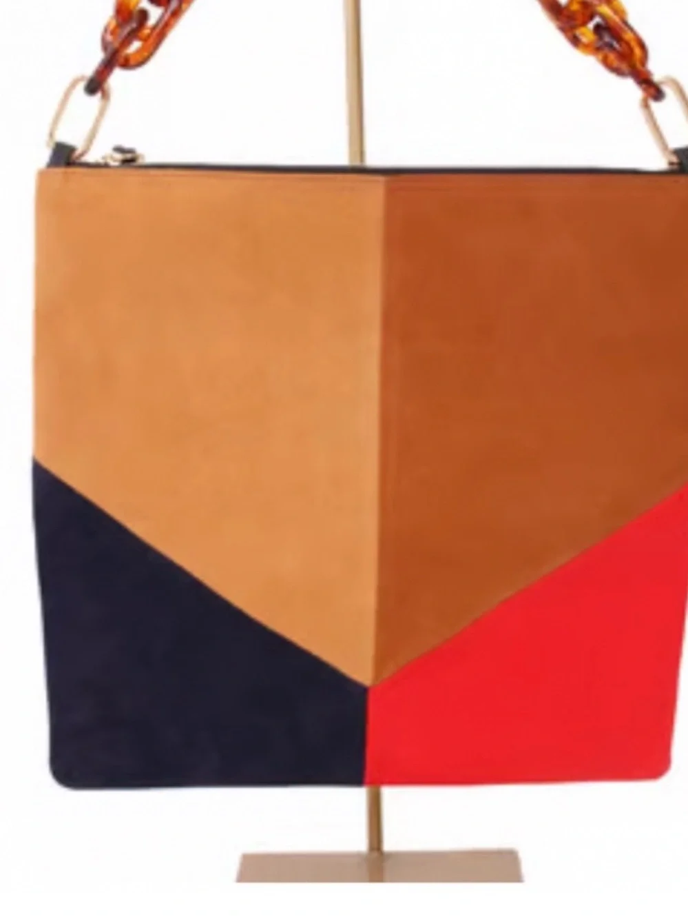 Clare V Fold over color block clutch